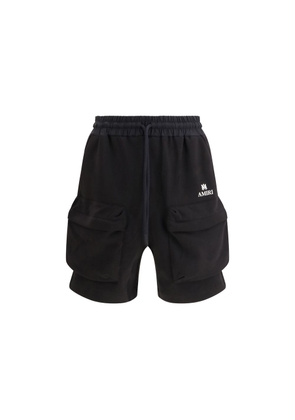 Amiri Black Cotton Bermuda Shorts - M