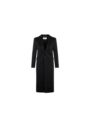 Saint Laurent Black Acetate Coat - 38