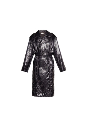 Saint Laurent Black Polyamide Coat - 44