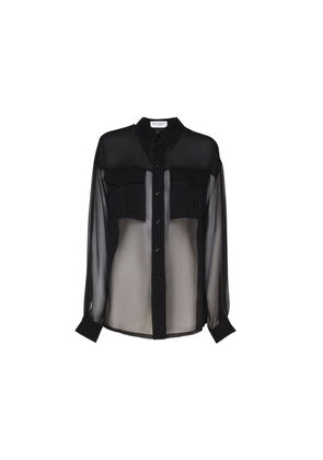 Saint Laurent Black Silk Shirt - 44