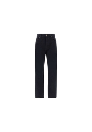 Saint Laurent Black Cotton Straight-Leg Jeans - W26