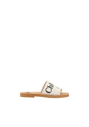 Chloé White Rubber Flat Sandals - EU38/US8
