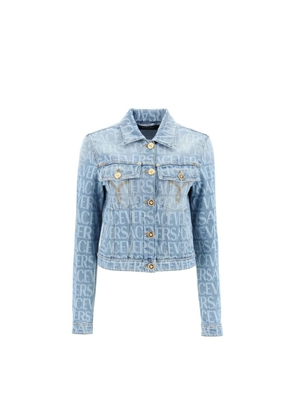 Versace Blue Cotton Denim Jacket - 42