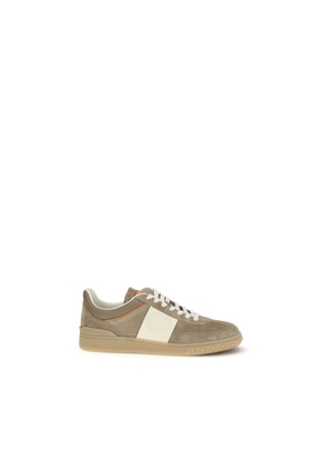 Valentino Garavani Beige Calf Leather Bos Taurus Low Top Sneakers - EU40/US7