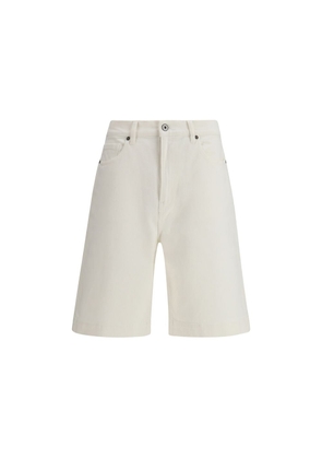 P.A.R.O.S.H. White Cotton Bermuda Shorts - XS