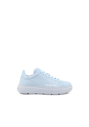 Moschino Blue Leather Low Top Sneakers - EU36/US6