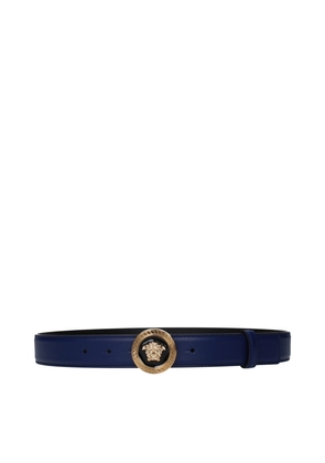 Versace Blue Leather Regular Belt - 80 cm / 32 Inches