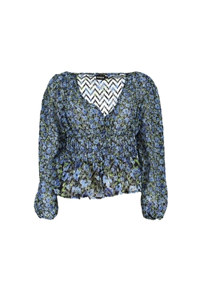Desigual Blue Polyester Women Blouse - XS