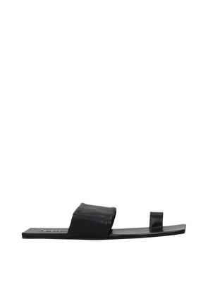 Jil Sander Black Leather Sandals - EU36/US6