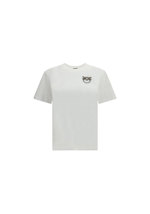 PINKO White Cotton T-Shirt - L