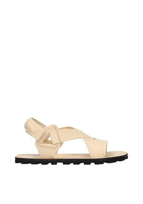Jil Sander Beige Leather Strap-On Sandals - EU39/US6