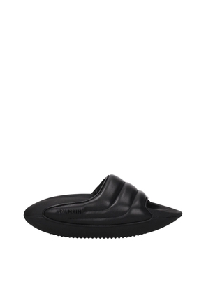 Balmain Black Leather Slippers - EU40/US7
