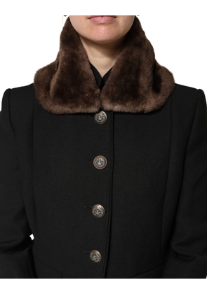 Dolce & Gabbana Brown Fur Shoulder Collar Neck Wrap 60cm x 14cm Scarf