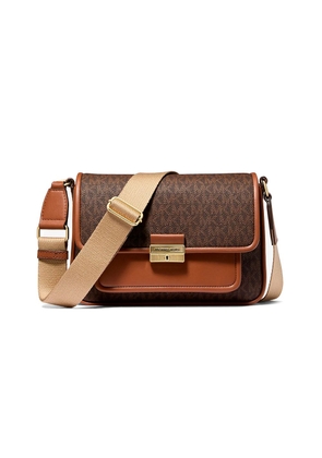 Michael Kors Brown Canvas Crossbody Bag