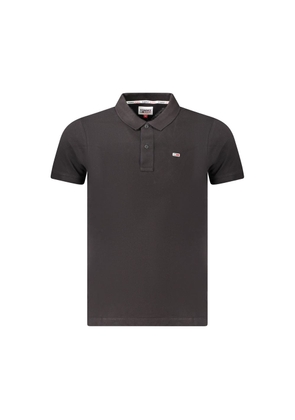 Tommy Hilfiger Black Cotton Men's Polo Shirt - M