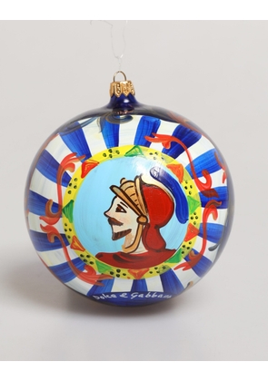 Dolce & Gabbana Multicolor Hand Painted Sicilian Ornament Christmas Ball