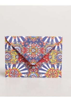 Dolce & Gabbana Multicolor Carretto Siciliano Envelope Post Card Holder