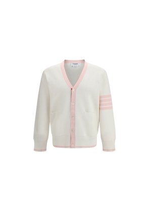Thom Browne White Cotton Cardigan - 1