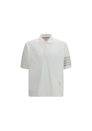 Thom Browne White Cotton Polo Shirt - 1