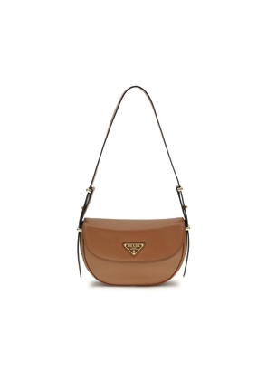 Prada Brown Calf Leather Bos Taurus Shoulder Bag