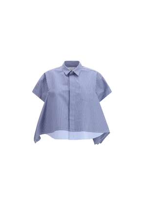 Sacai Blue Cotton Shortsleeve Shirt - 1