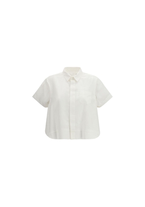 Sacai White Cotton Shortsleeve Shirt - 1