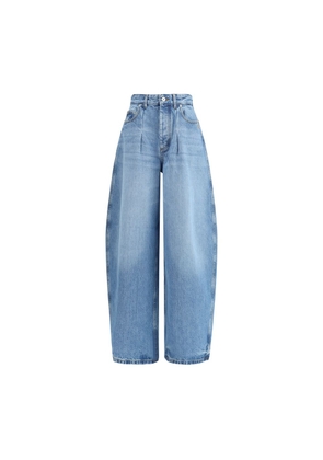 Jacquemus Blue Cotton Relaxed Fit Jeans - 28