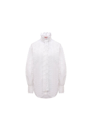 Valentino White Cotton Blouse - 40