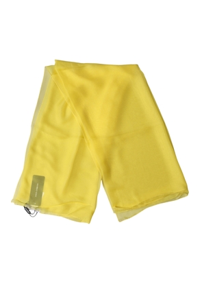 Dolce & Gabbana Yellow Silk Neck Wrap Shawl Foulard 133cm x 130cm Scarf