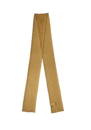 Dolce & Gabbana Brown Silk Sash Wrap Foulard Stole 293.5cm x 19.5cm Scarf