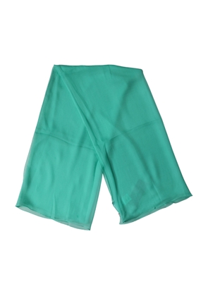 Dolce & Gabbana Light Green Silk Neck Wrap Foulard 131cm x 126.5cm Scarf