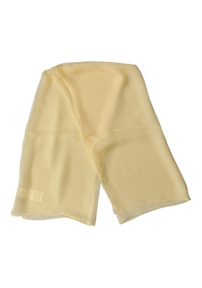 Dolce & Gabbana Light Yellow Silk Wrap Shawl Foulard 100cm x 99cm  Scarf