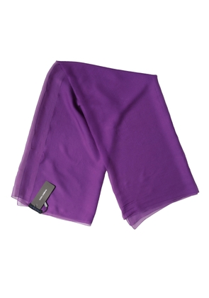 Dolce & Gabbana Purple Silk Neck Wrap Shawl Foulard 134cm x 131cm  Scarf