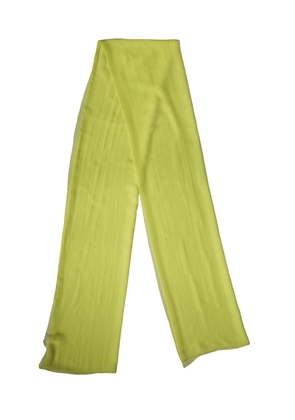 Dolce & Gabbana Yellow Green Silk Sash Foulard Stole 270cm x 120cm  Scarf