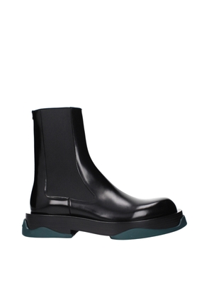 Jil Sander Black Leather Ankle Boots - EU39/US6