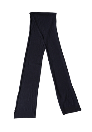 Dolce & Gabbana Black Wool Knitted Shawl Neck Wrap 200cm x 25cm  Scarf