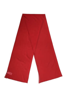 Dolce & Gabbana Red Silk Neck Wrap Shawl Women Stole 200cm x 64cm Scarf