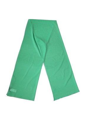 Dolce & Gabbana Green Silk Neck Wrap Shawl Stole 200cm x 64cm  Scarf