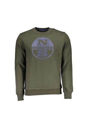 North Sails Green Cotton Men Sweater - XXL