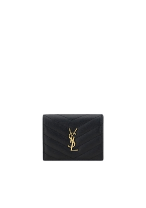 Saint Laurent Black Lamb Ovis Aries Aries Wallet