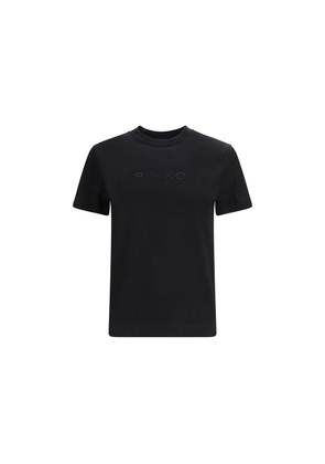 PINKO Black Cotton T-Shirt - L