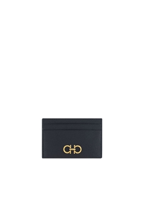 Ferragamo Black Calf Leather Bos Taurus Wallet