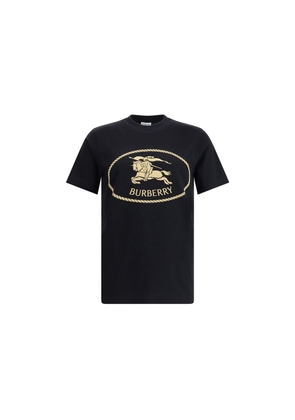 Burberry Black Cotton T-Shirt - S