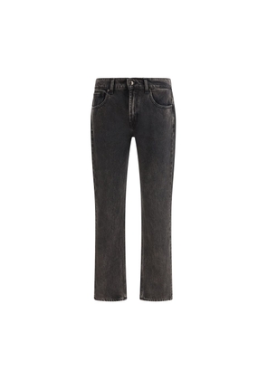 7FOR Black Cotton Straight-Leg Jeans - W30
