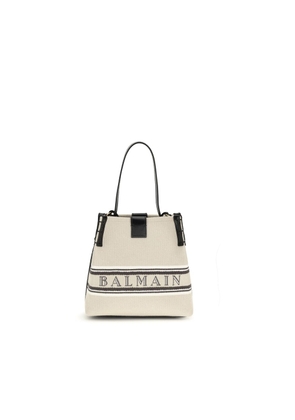 Balmain Beige Cotton Shoulder Bag