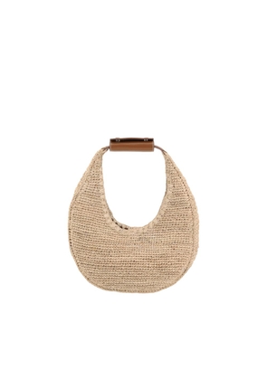 Staud Beige Raffia Handbag