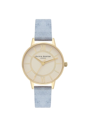 Olivia Burton Blue Artificial Leather Dress Watch