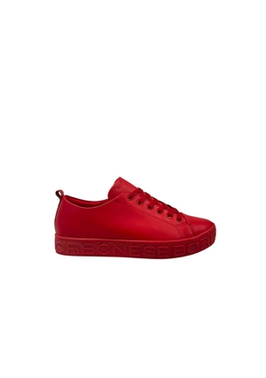 Borbonese Red Leather Men Sneaker - EU42/US9