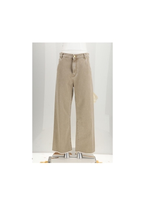 Darkpark Beige Cotton Relaxed Fit Jeans - 26
