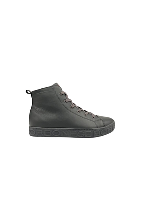 Borbonese Grey Genuine Leather Men Sneaker - EU42/US9
